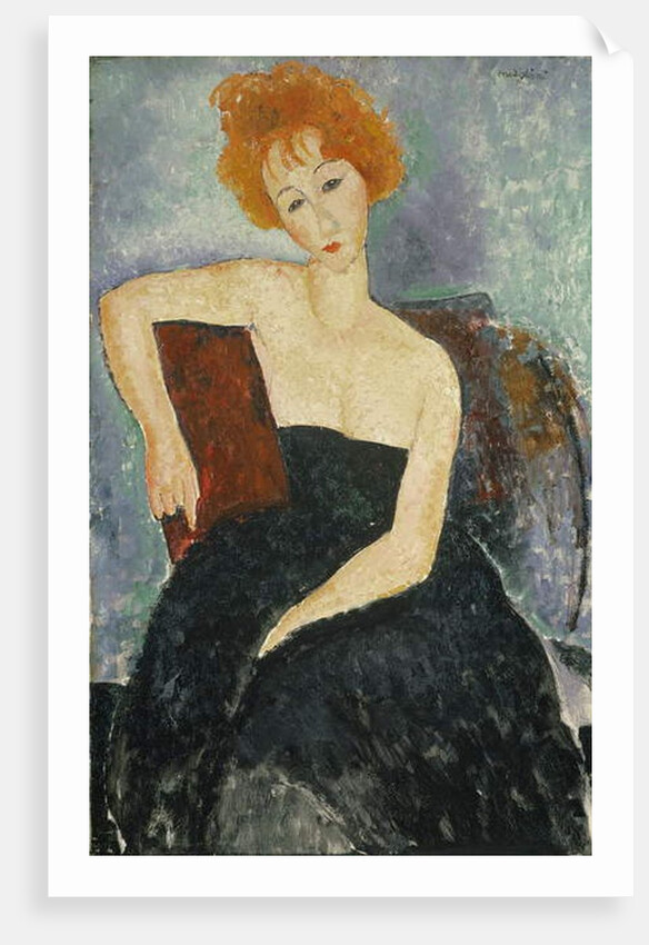 Redheaded Girl in Evening Dress, 1918 by Amedeo Modigliani