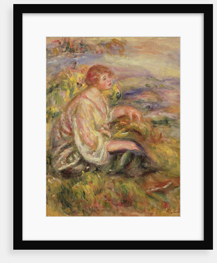 Woman on a Hillside, c.1916-18 by Pierre Auguste Renoir