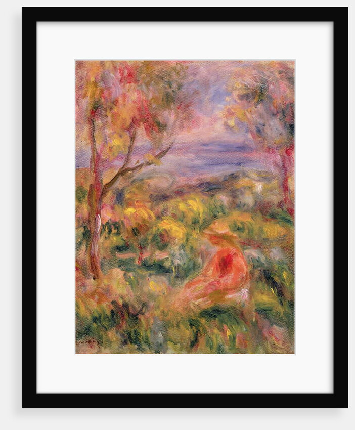 Girl and Two Trees in a Landscape, 1917 by Pierre Auguste Renoir