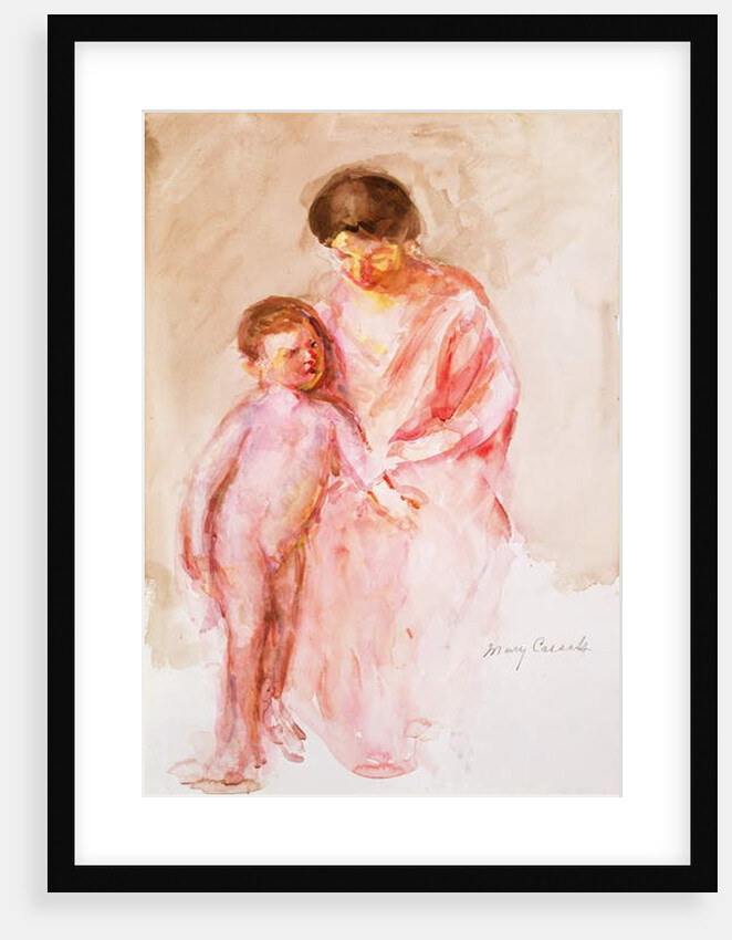 Woman with a Nude Boy at her Side by Mary Stevenson Cassatt