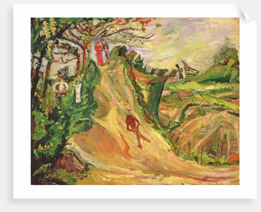 Hill with a Man on the Road by Chaim Soutine