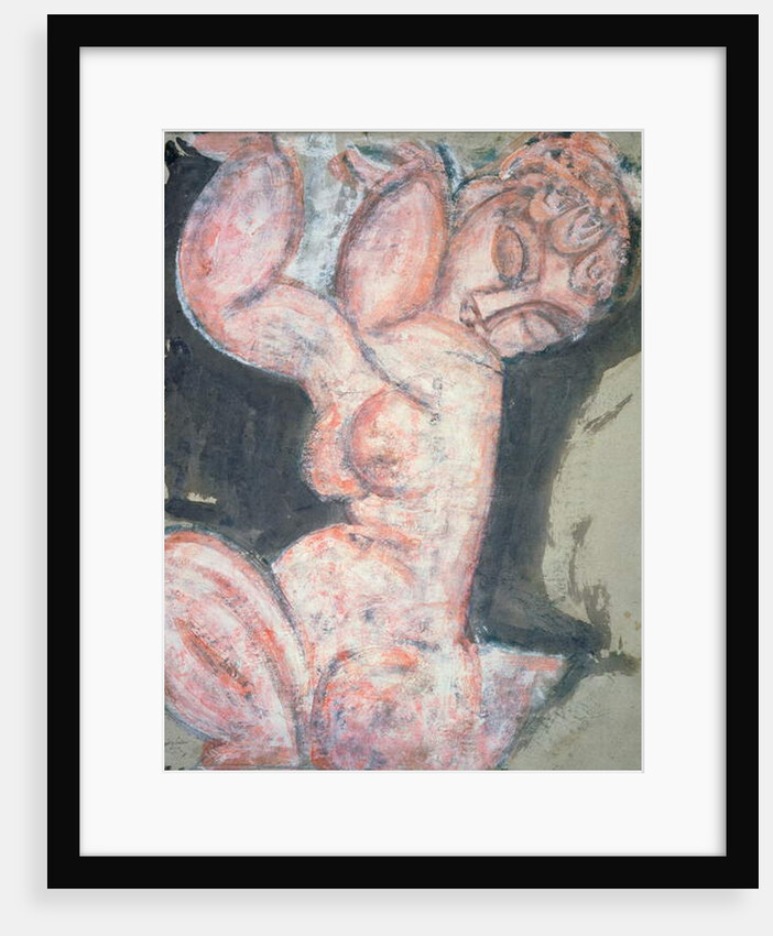 Pink Nude, Caryatid by Amedeo Modigliani