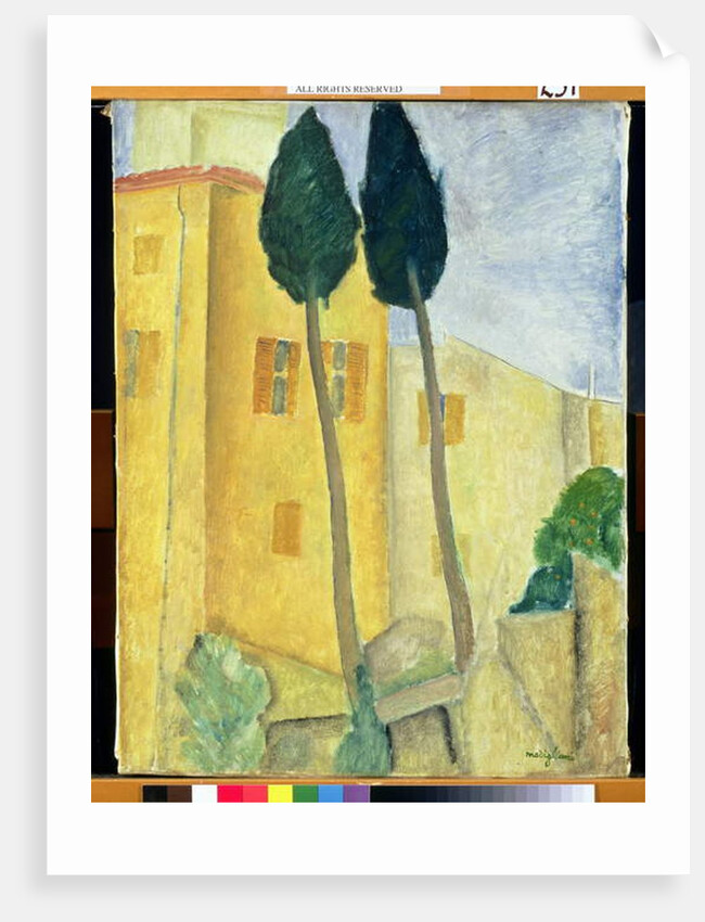 Cypress Trees and House, 1919 by Amedeo Modigliani