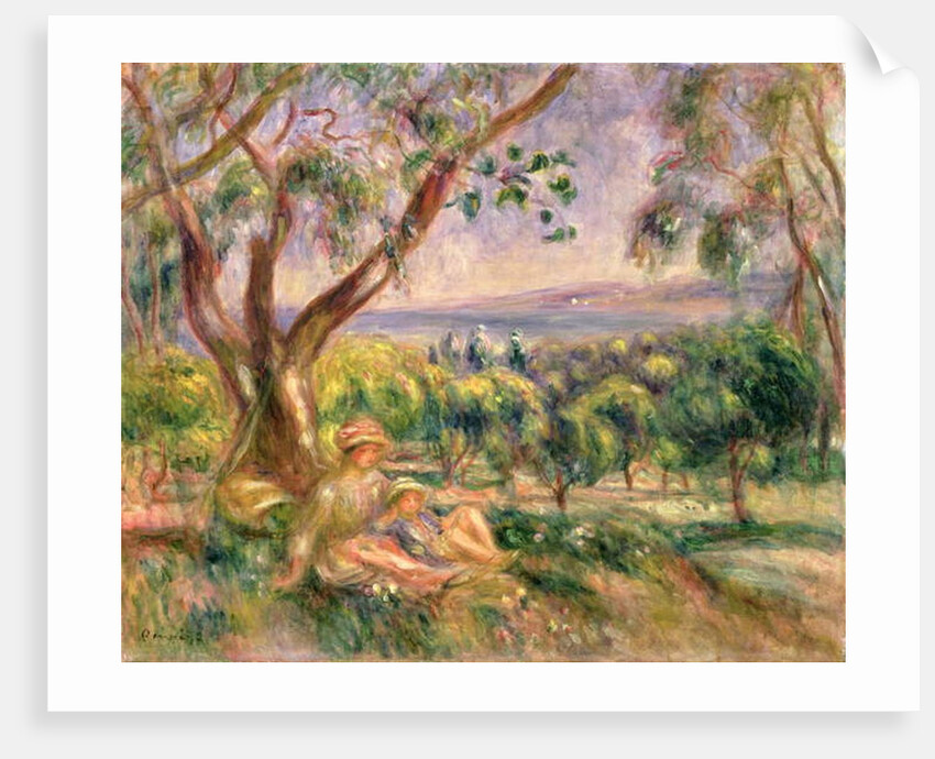 Woman and Child under a Tree, c.1910 by Pierre Auguste Renoir