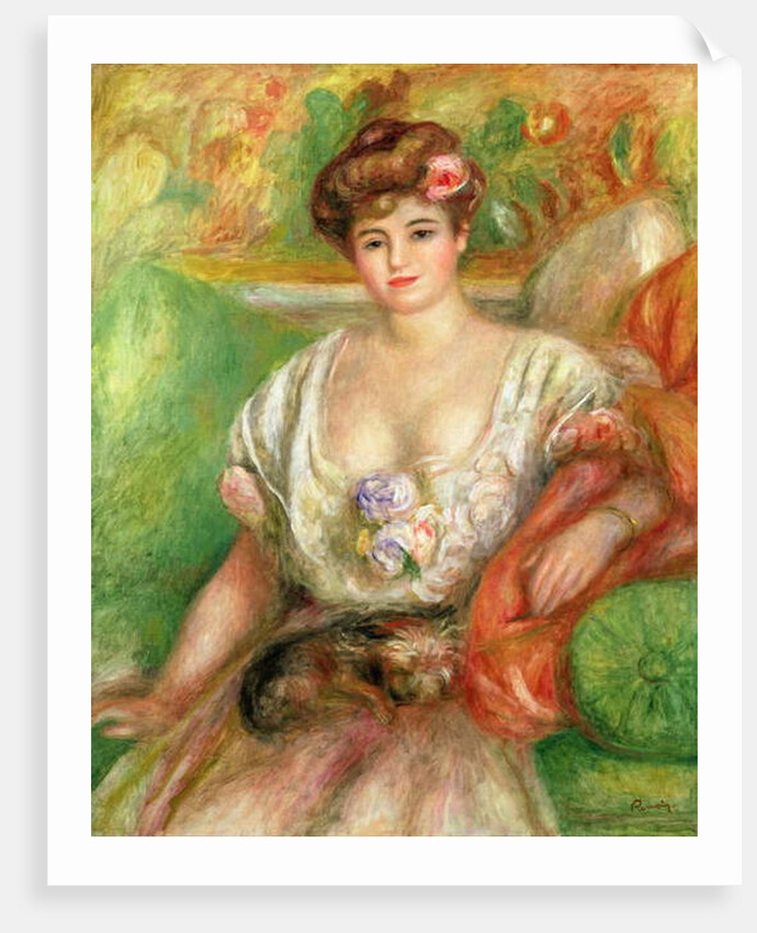 Misia Sert with a Lap Dog, c.1906 by Pierre Auguste Renoir