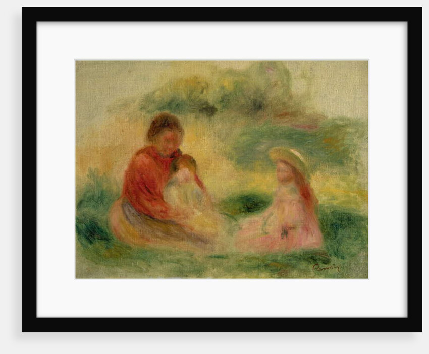 Woman with Two Children Sitting on the Ground, 1902-03 by Pierre Auguste Renoir