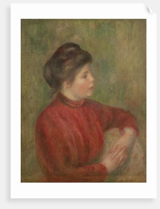 Woman Leaning Hands on Chair, 1891 by Pierre Auguste Renoir