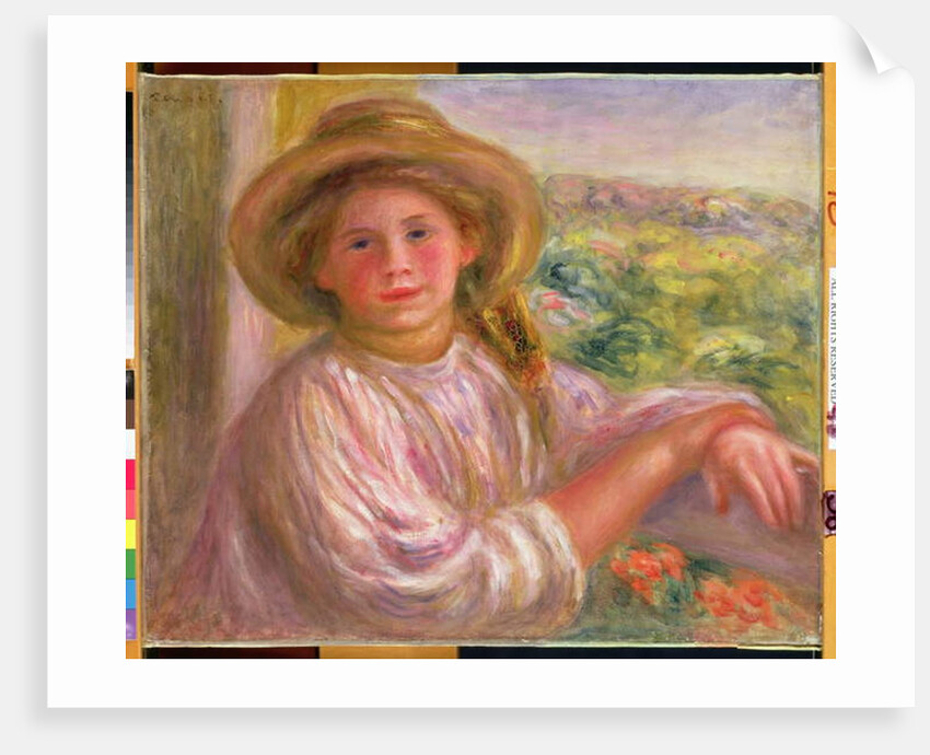 Girl on a Balcony at Cagnes, 1911 by Pierre Auguste Renoir