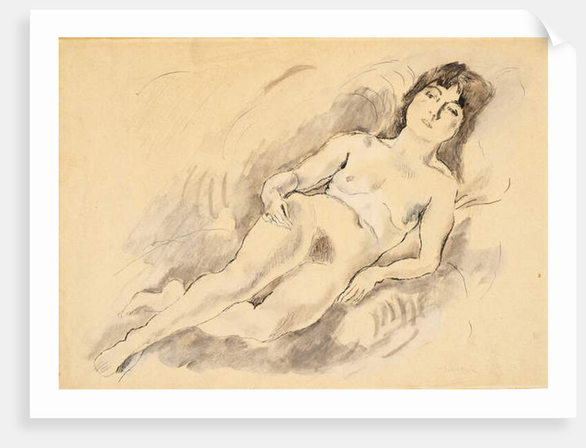 Reclining Nude by Jules Pascin