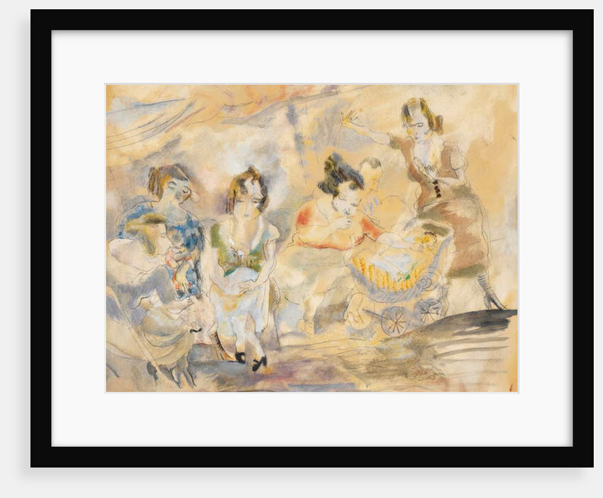 Woman with Baby Carriage, New York, 1919 by Jules Pascin