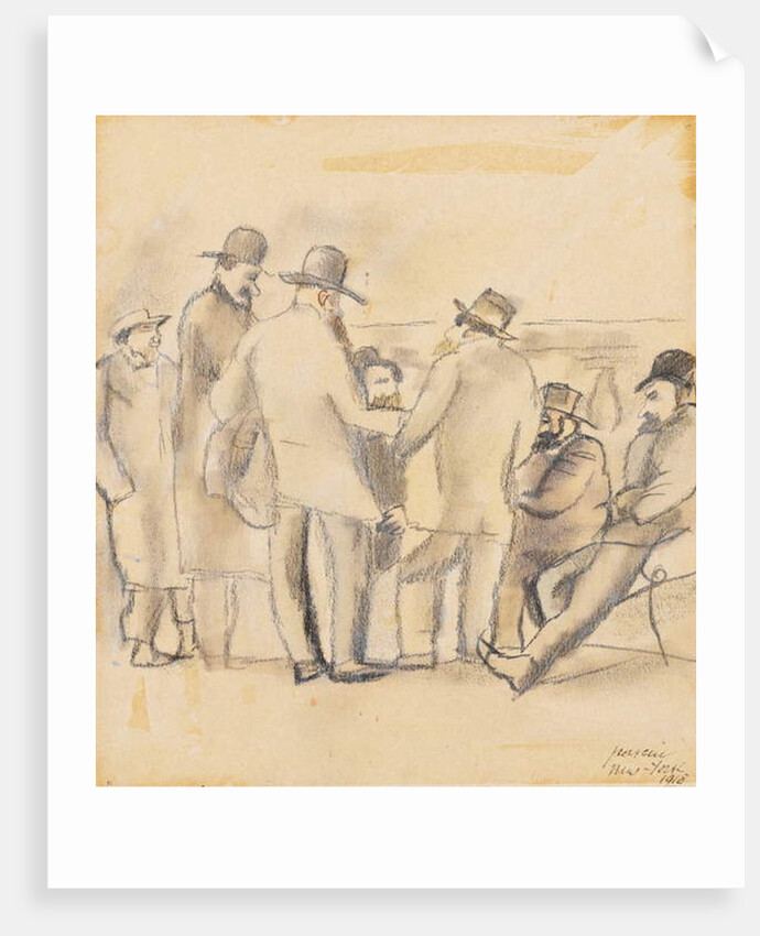 Group of Men, New York, 1918 by Jules Pascin