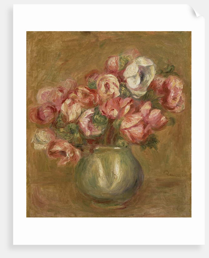 Flowers in a Green Vase, 1906 by Pierre Auguste Renoir