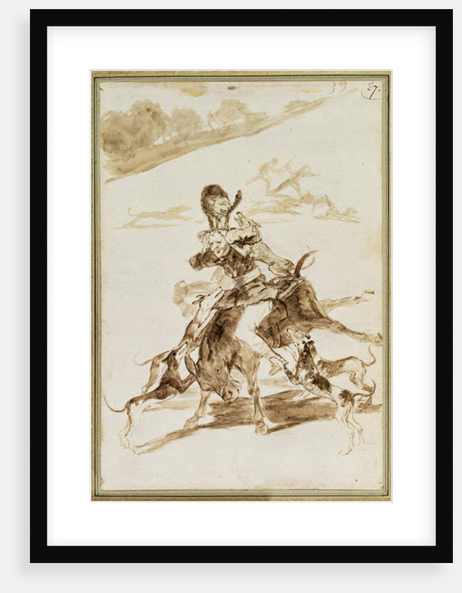 Dogs Attacking a Man on a Mule by Francisco Jose de Goya y Lucientes