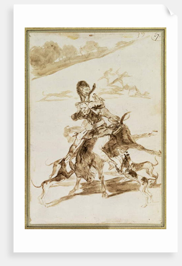 Dogs Attacking a Man on a Mule by Francisco Jose de Goya y Lucientes