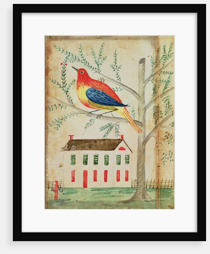 House and Bird in a Tree by School American