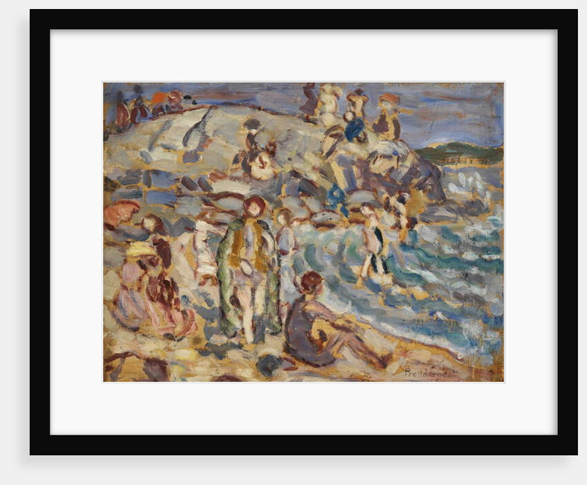 Beach Scene and Hill by Maurice Brazil Prendergast