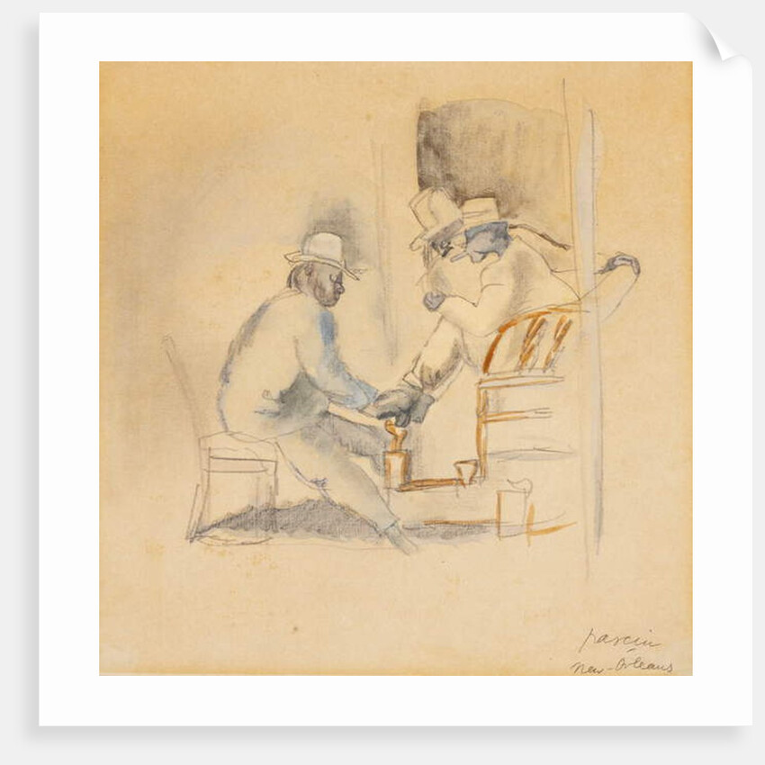 New Orleans Shoeshine by Jules Pascin