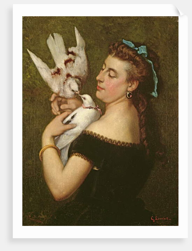 Woman with Pigeons by Gustave Courbet
