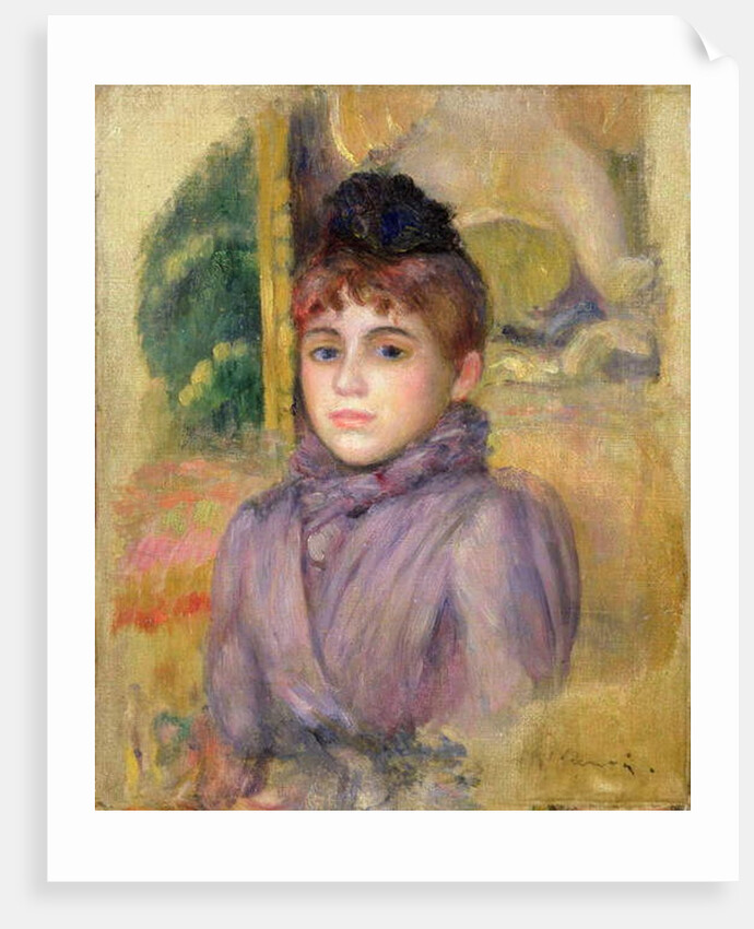 Woman in Blue with Bonnet, c.1885 by Pierre Auguste Renoir