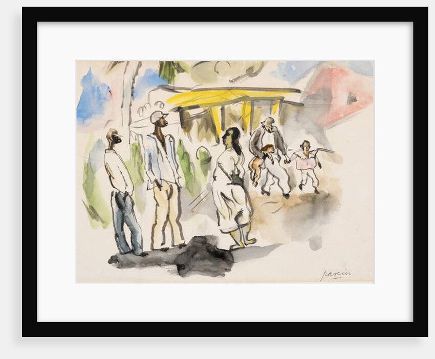 Southern Scene: Four African Americans, Two Children by Jules Pascin