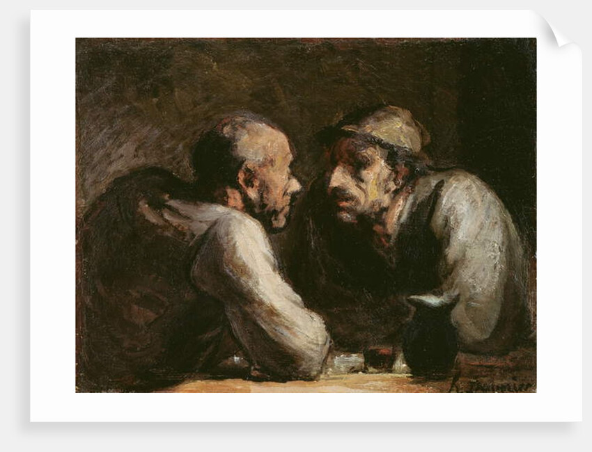 Les Deux Buveurs by Honore Daumier