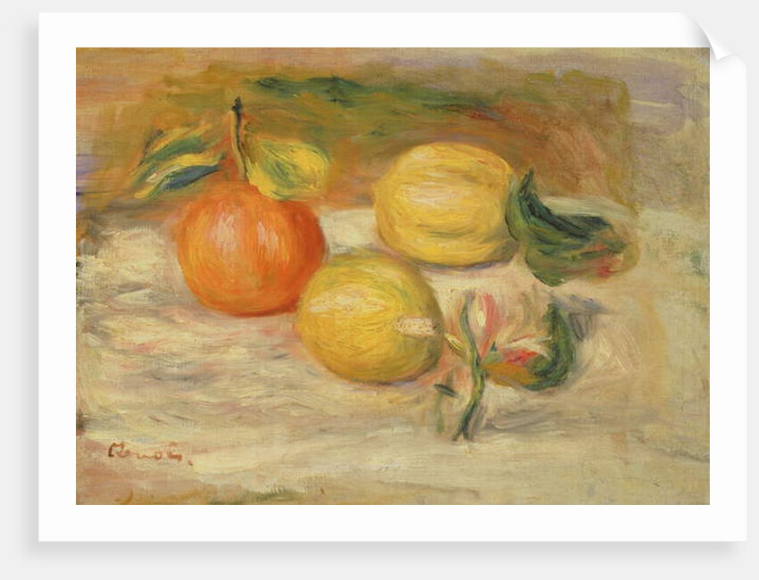 Apples and Two Lemons by Pierre Auguste Renoir