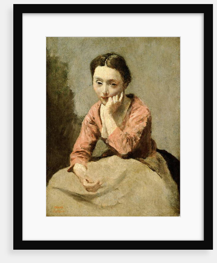 Woman in a Pink Blouse by Jean Baptiste Camille Corot
