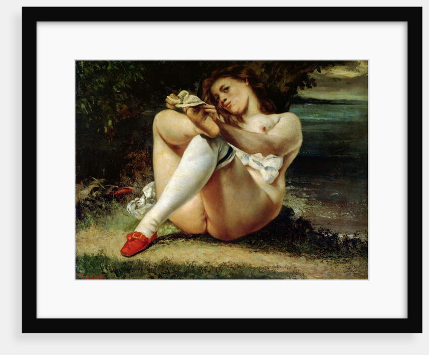 Woman in White Stockings, c.1861 by Gustave Courbet
