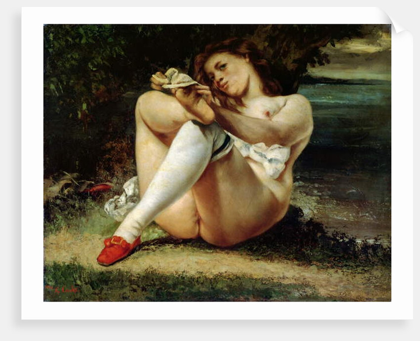 Woman in White Stockings, c.1861 by Gustave Courbet