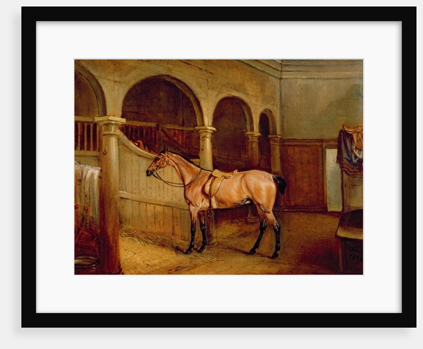Lord Villiers' Roan Hack in the Stables at Middleton Park, 1834 by John E. Ferneley