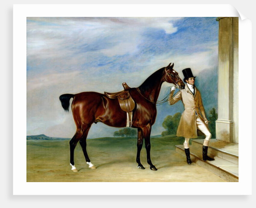 Miss Villebois' Bay Hunter held by a Groom, 1834 by John E. Ferneley