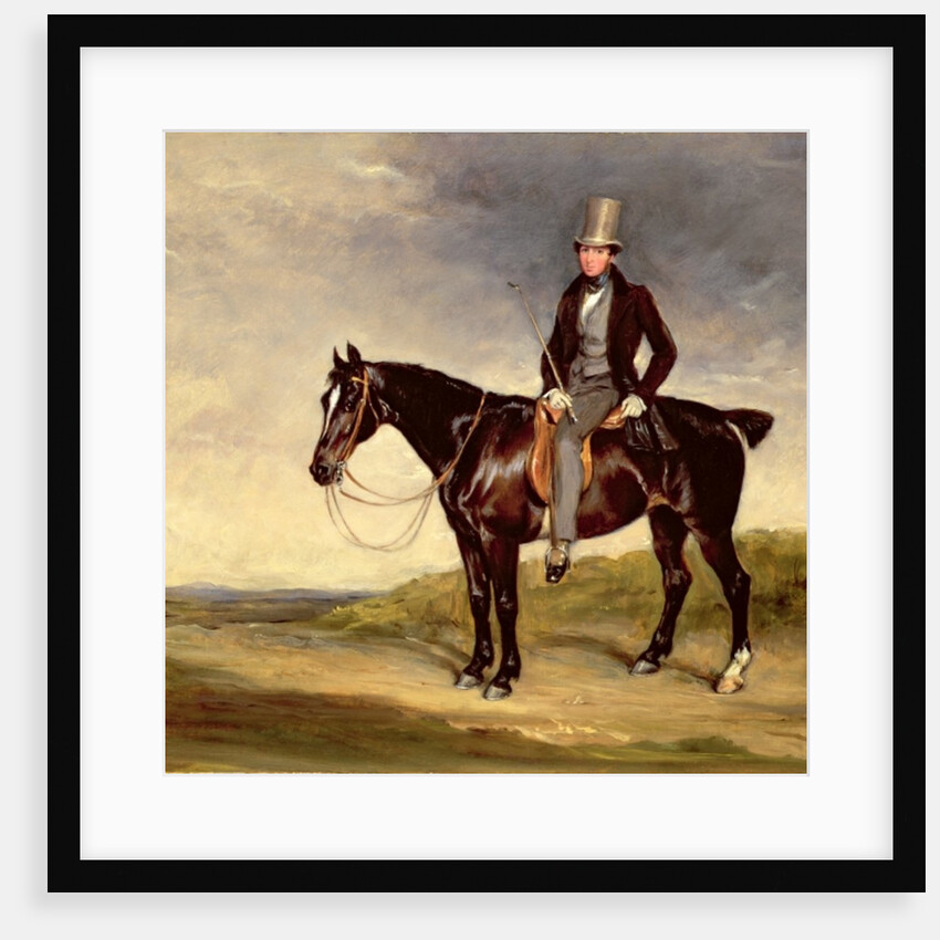 John Hay-Mackenzie on his Dark Bay Cob by Francis Grant