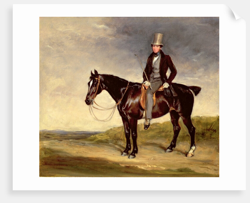 John Hay-Mackenzie on his Dark Bay Cob by Francis Grant