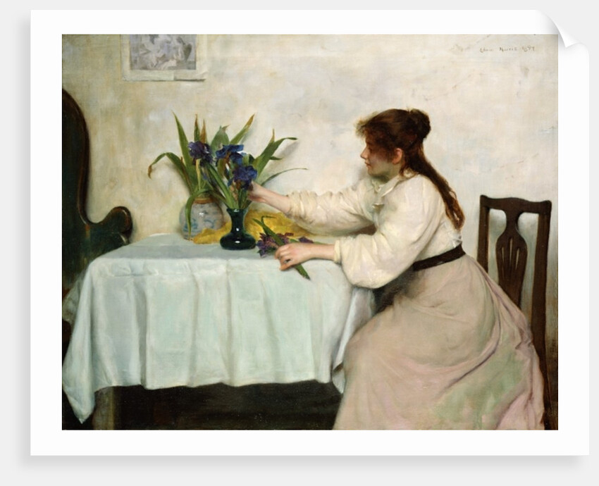 Arranging the Irises, 1897 by Edwin Harris