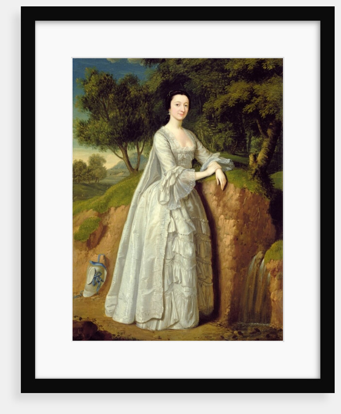 Elizabeth Montague standing in a Wooded Landscape, c.1750 by Edward Haytley