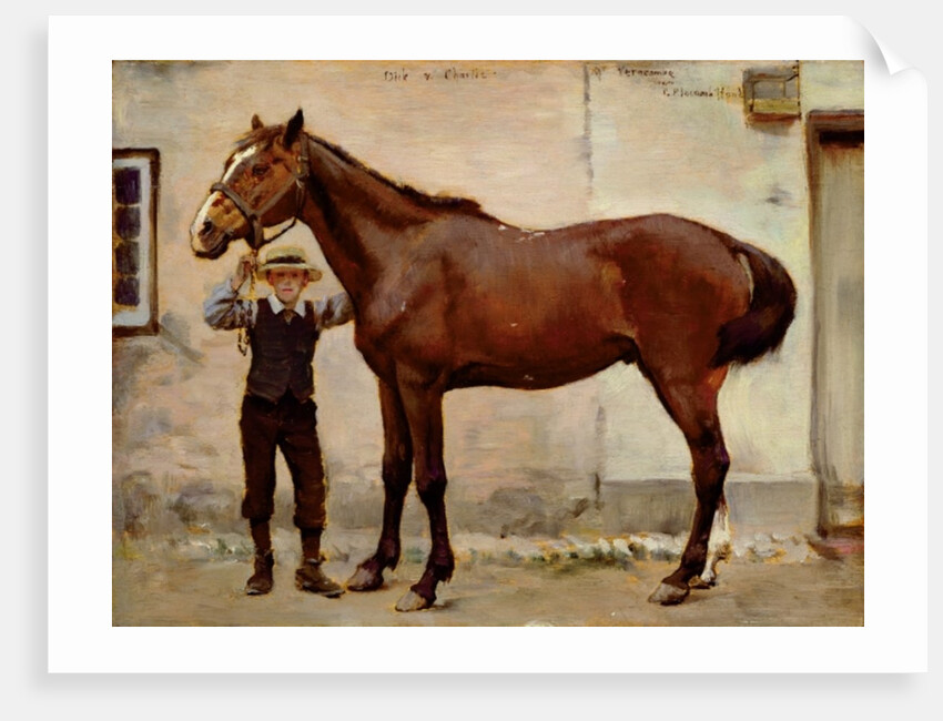 Dick and 'Charlie' at Wherwell Priory by George Percy Jacomb-Hood