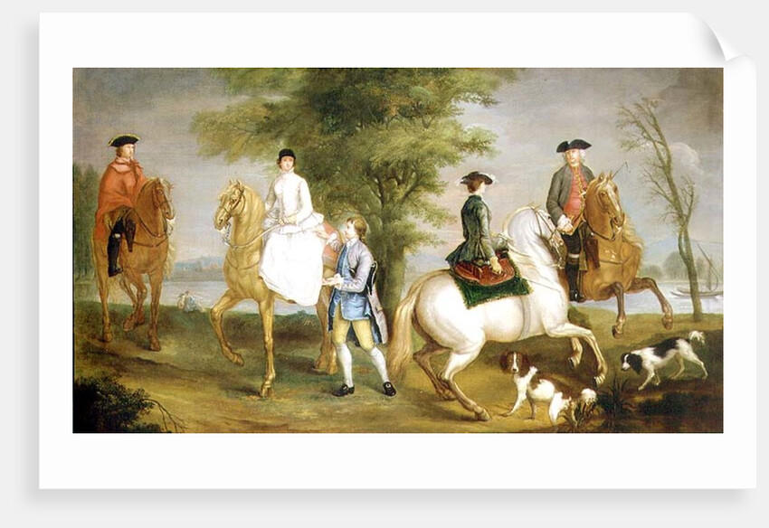Family Hunting Party, 1755 by Judith Lewis