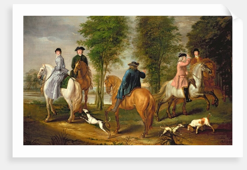 Family Hunting Party, 1756 by Judith Lewis