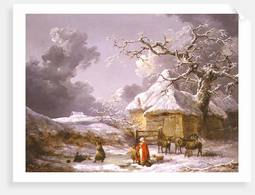 A Fall on the Ice by George Morland