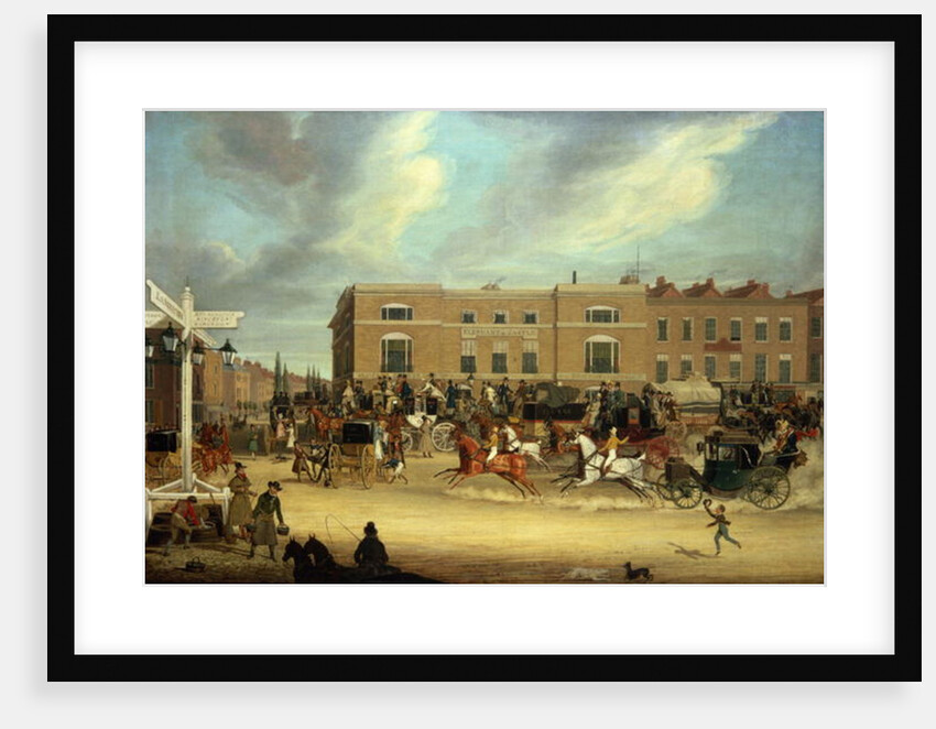 The Elephant and Castle on the Brighton Road, 1826 by James Pollard