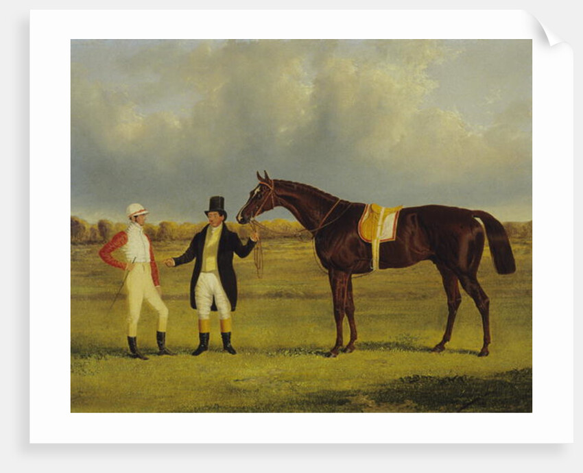 Euclid with his Jockey Conolly and Trainer Pettit by John Frederick Herring Snr