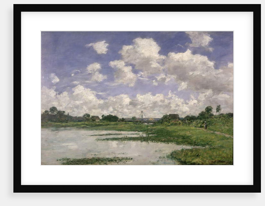 Landscape, River Touques, 1891 by Eugene Louis Boudin