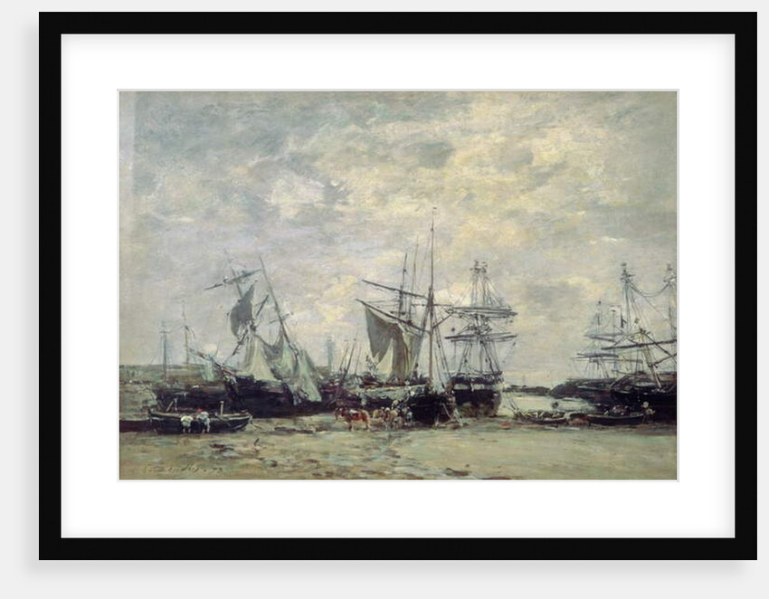 The Port of Portieux, 1873 by Eugene Louis Boudin