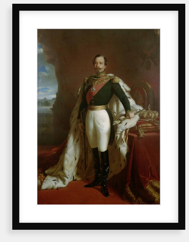 Portrait of Emperor Napoleon III in coronation robes by Jules de Vignon
