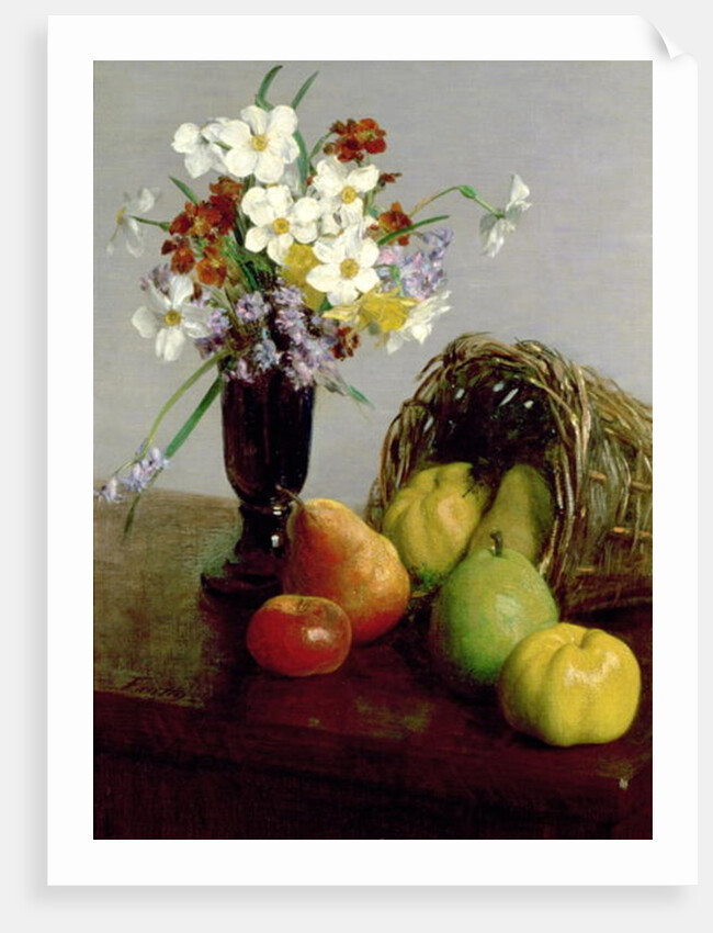 Fruits and Flowers, 1866 by Ignace Henri Jean Fantin-Latour