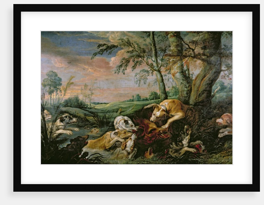 A Boar Hunt by Frans Snyders or Snijders