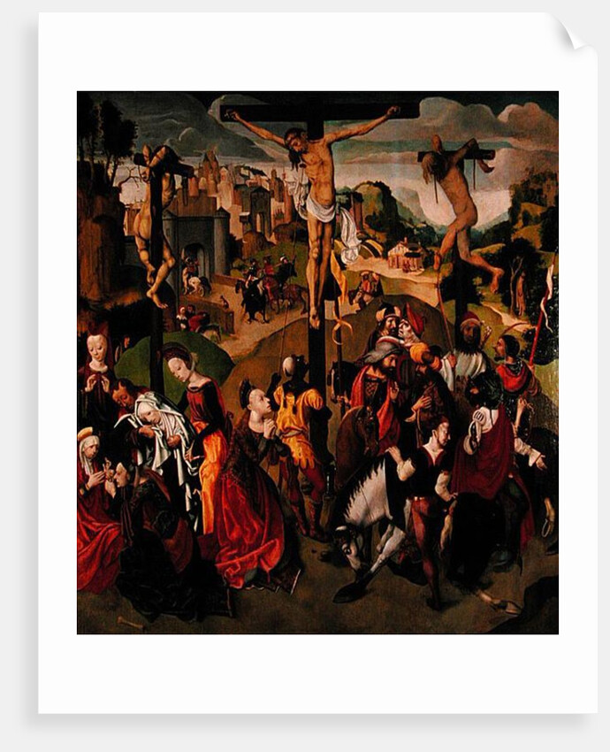 Centre panel of a Crucifixion triptych, 1490s by Master of the Virgo Inter Virgines