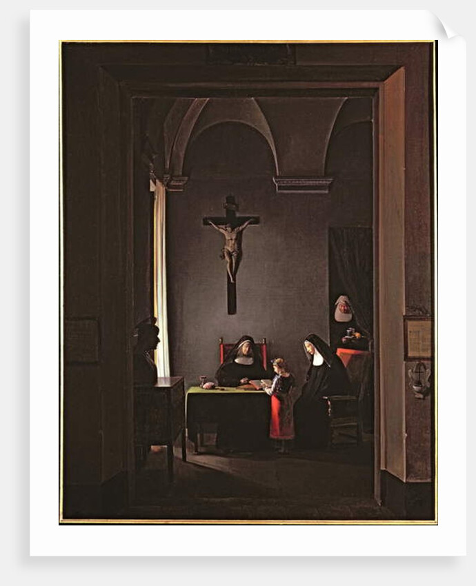 Reading lesson in a convent, 1810 by Francois-Marius Granet