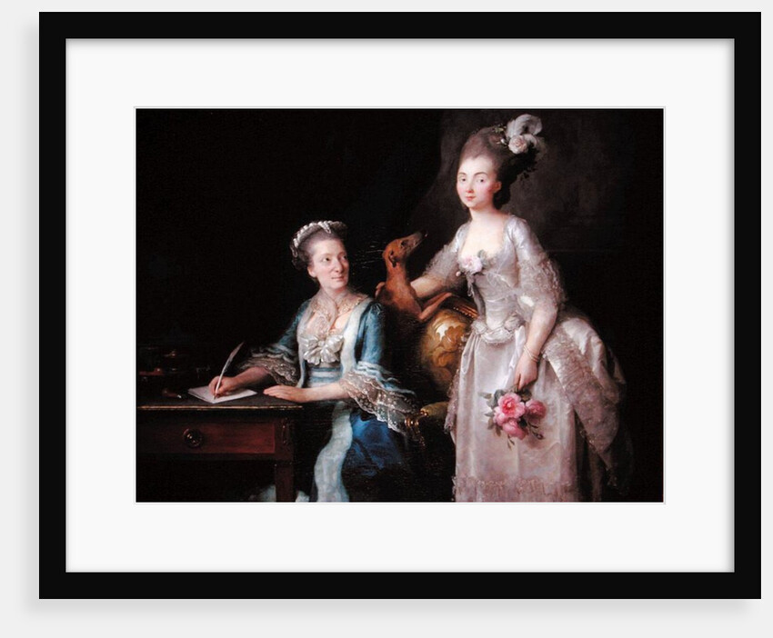Portrait of an elderly lady with her daughter by Anne Vallayer-Coster