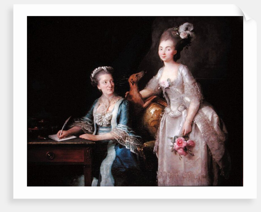 Portrait of an elderly lady with her daughter by Anne Vallayer-Coster